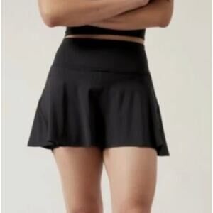Athleta Black Ace Tennis Skort 15.5" XS Tenniscore Preppy Athletic Athleisure